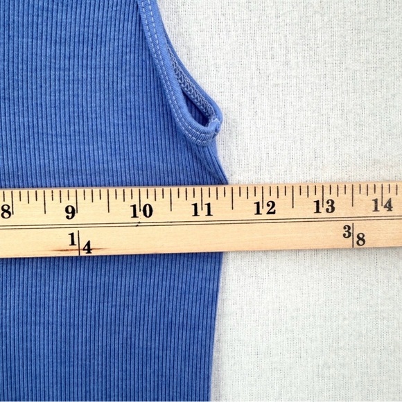 NWOT: Enzo Costa Silk Knit Maxi Tank Dress, Cornflower Blue, sz. Small - Picture 6 of 7